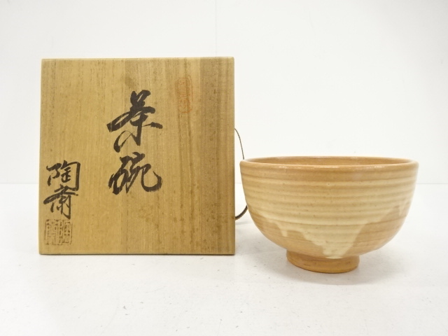 JAPANESE TEA CEREMONY / MIYAJIMA WARE TEA BOWL CHAWAN / ARTISAN WORK